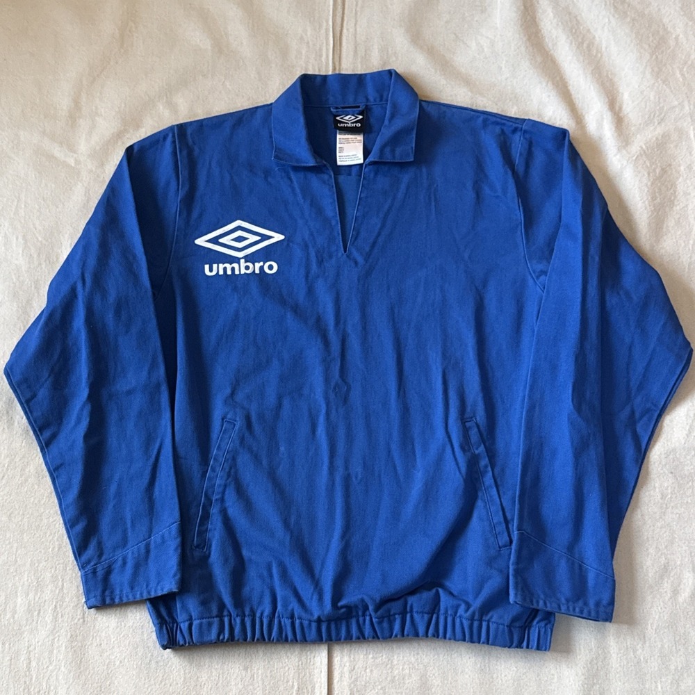 Vintage 90s Umbro Pro Training Drill Top Men's Sm Blue Sweatshirt HK